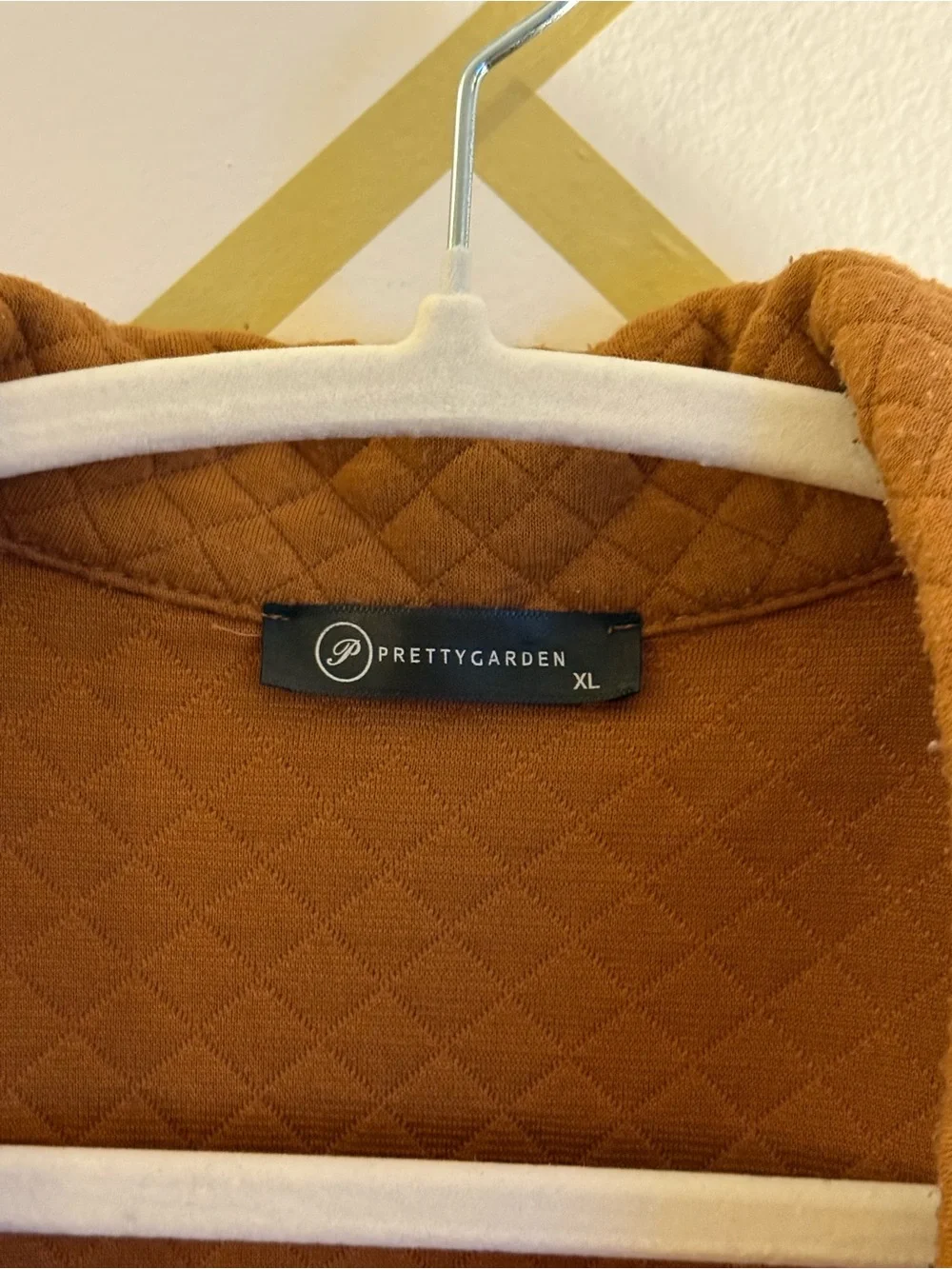 Quilted Khaki Brown Button-Front Shacket